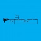 LED svetelná reťaz- teplá biela 35m KKL 500C/WW