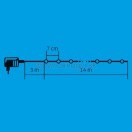  LED svetelná reťaz- DUAL color, teplá biela/ farebná 14m LED 202R/WW/M