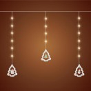 Svetelný záves, vianočný stromček KAF110WW