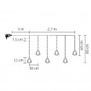 Svetelný záves, vianočný stromček KAF110WW