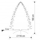 Umelý, zasnežený vianočný stromček so zabud. LED osvetlením, výška 180 cm KMF8LED180