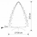 Umelý, zasnežený vianočný stromček so zabud. LED osvetlením, výška 210 cm KMF8LED180 Umelý, zasnežený vianočný stromček so zabud. LED osvetlením, výška 210 cm KMF8LED180