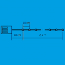 LED svetelná reťaz - teplá biela 2,9m MLC 30/WW
