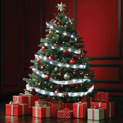 LED stuha so vzorom - studená biela 15m RLS15WH