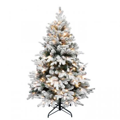 Umelý, zasnežený vianočný stromček so zabud. LED osvetlením, výška 180 cm KMF8LED180