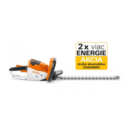 Akumulátorové záhradné nožnice na živý plot STIHL HSA 56 (450mm), set