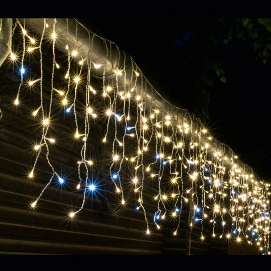 Vianočné osvetlenie LED žiarivý svetelný záves KAF 600L 10M 
