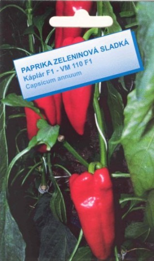 Paprika na poľné pestovanie sladká – Káplár F1 – VM110F1 /kápia/ – 25 sem.