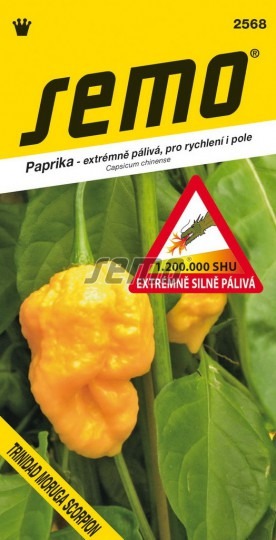 Paprika ročná – štipľavá TRINIDAD MORUGA SCORPION YELLOW 10s