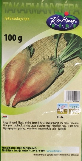 Repa kŕmna – ružová, Rózsaszínű Béta, 100 g